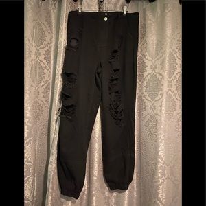 MISSGUIDED Ripped Baggy Pants